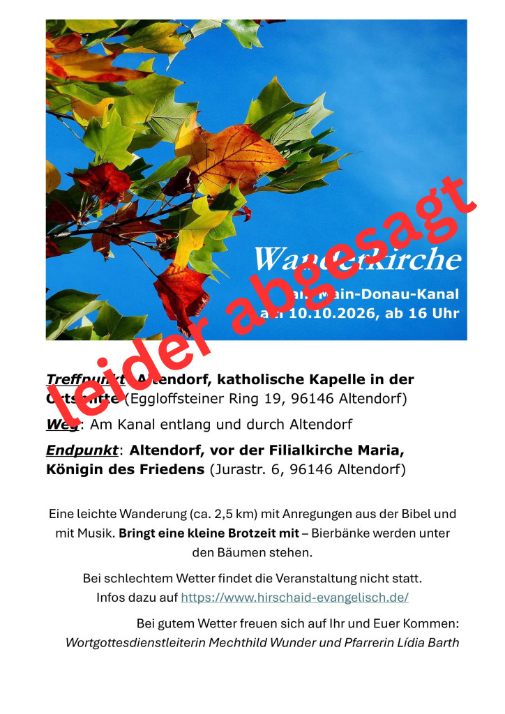 Leider abgesagt: Wanderkirche